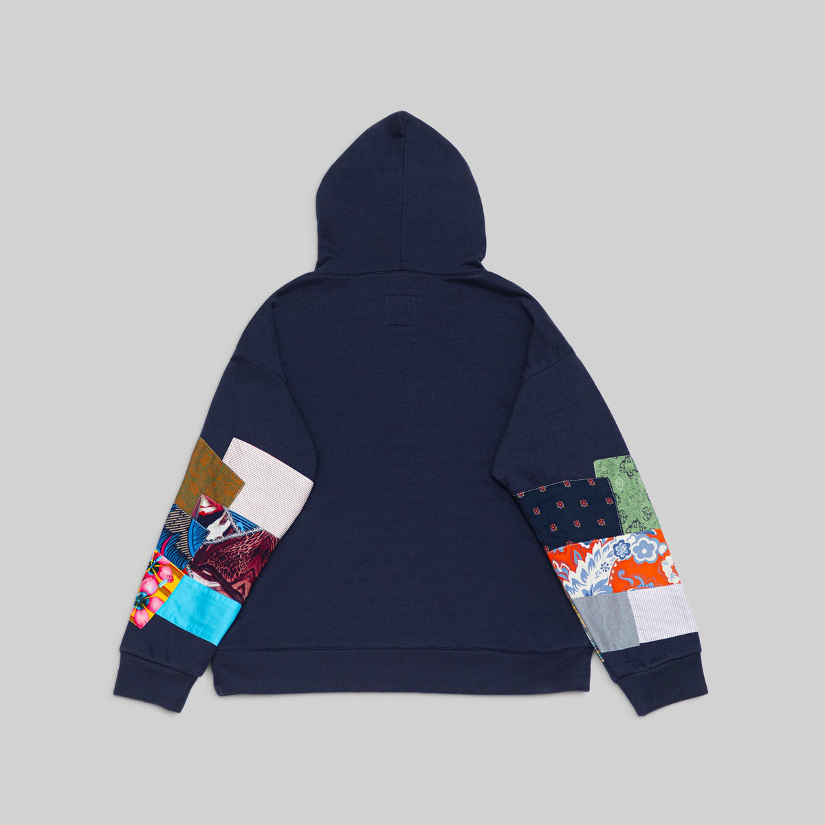 Navy Patchwork Hoodie - RES IPSA
