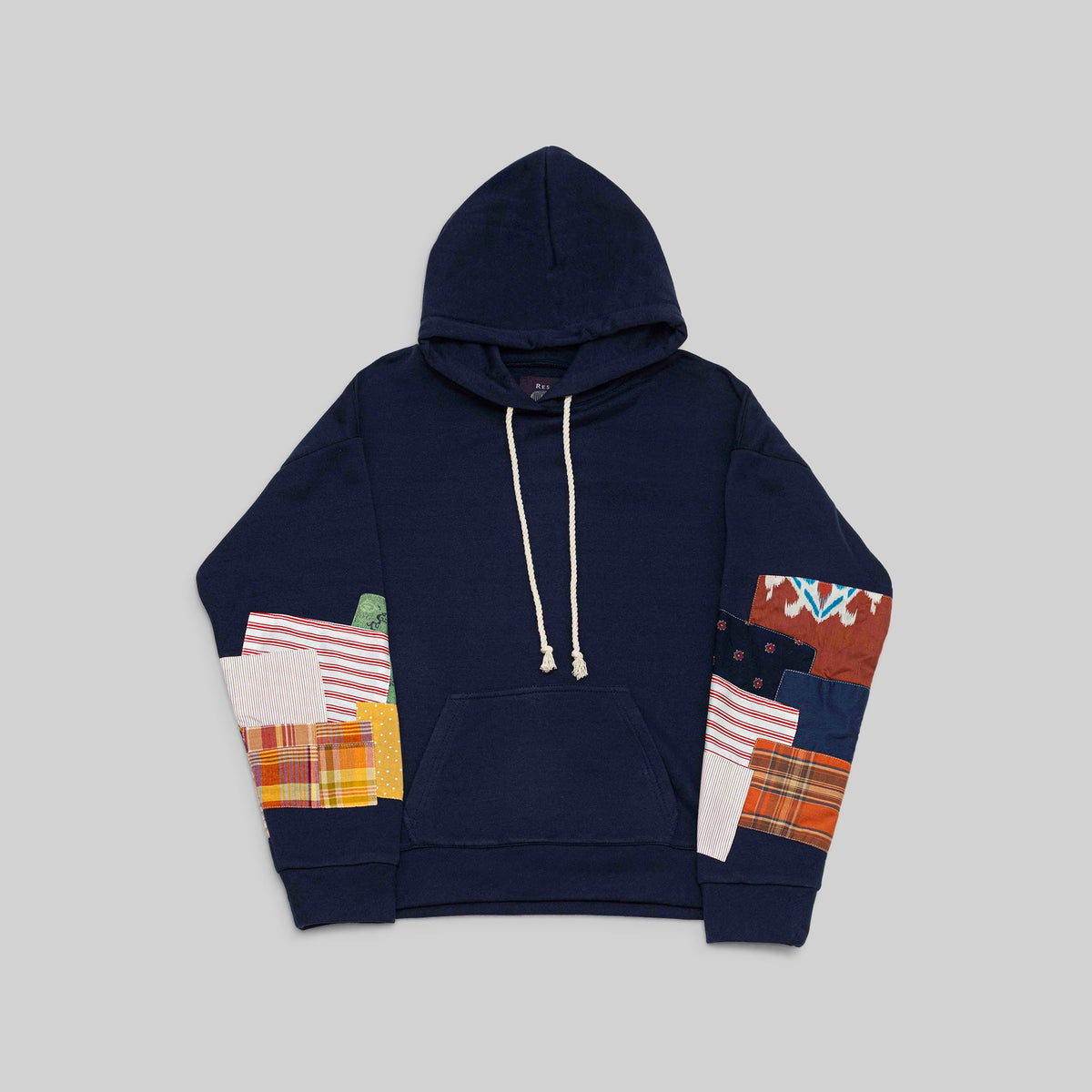 Navy Patchwork Hoodie - RES IPSA