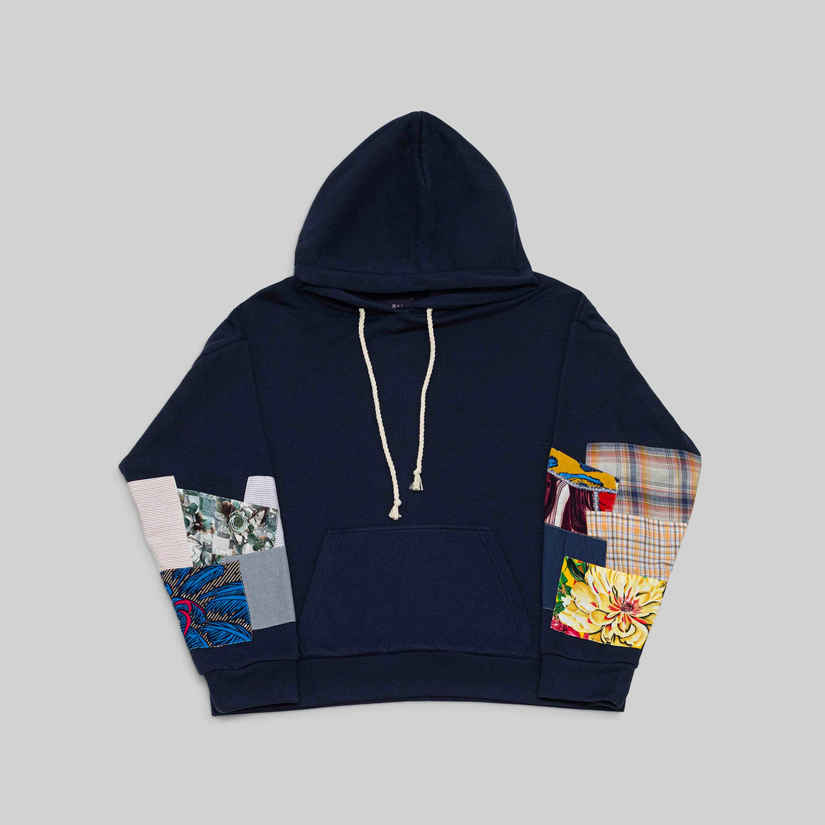 Navy Patchwork Hoodie - RES IPSA