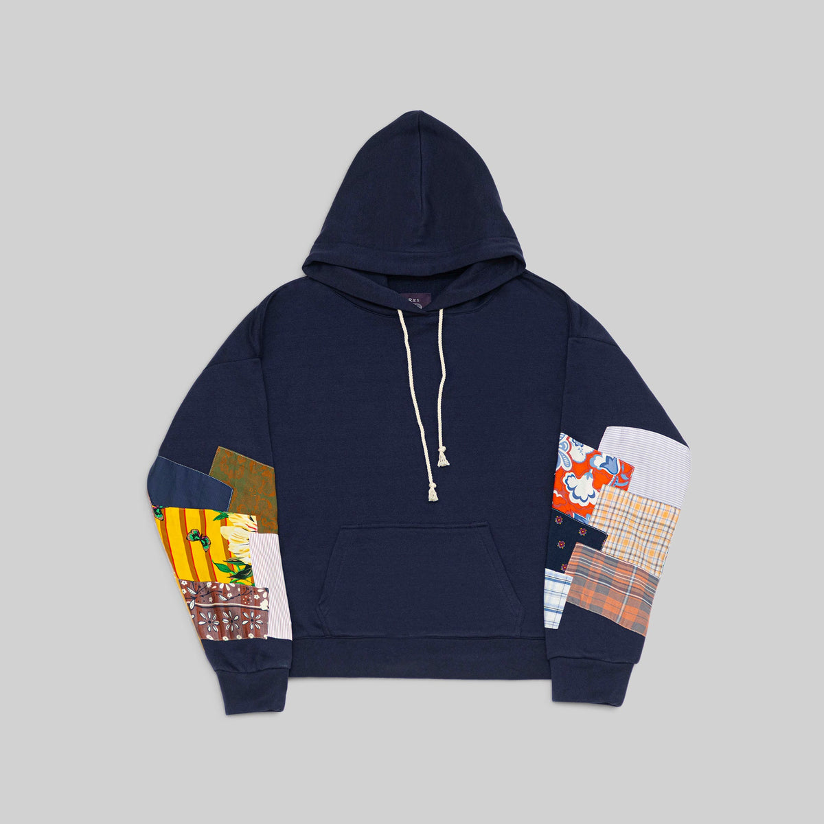 Navy Patchwork Hoodie - RES IPSA
