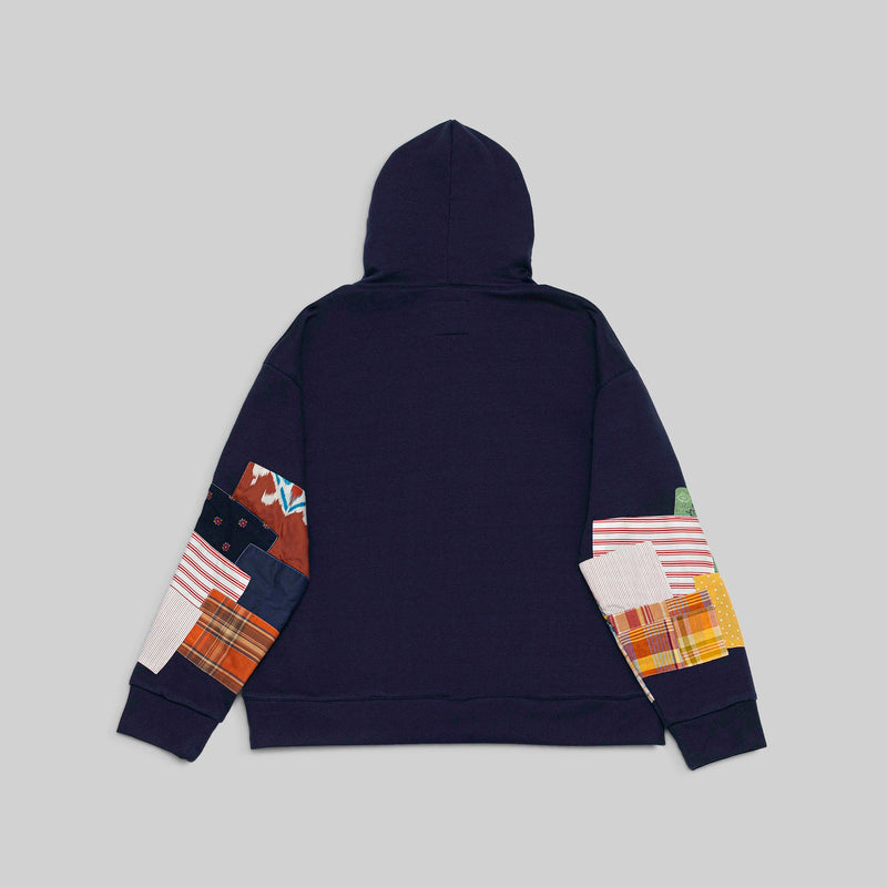 Navy Patchwork Hoodie - RES IPSA