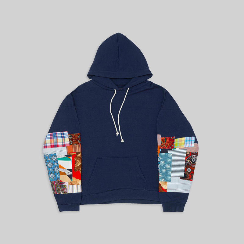 Navy Patchwork Hoodie - RES IPSA