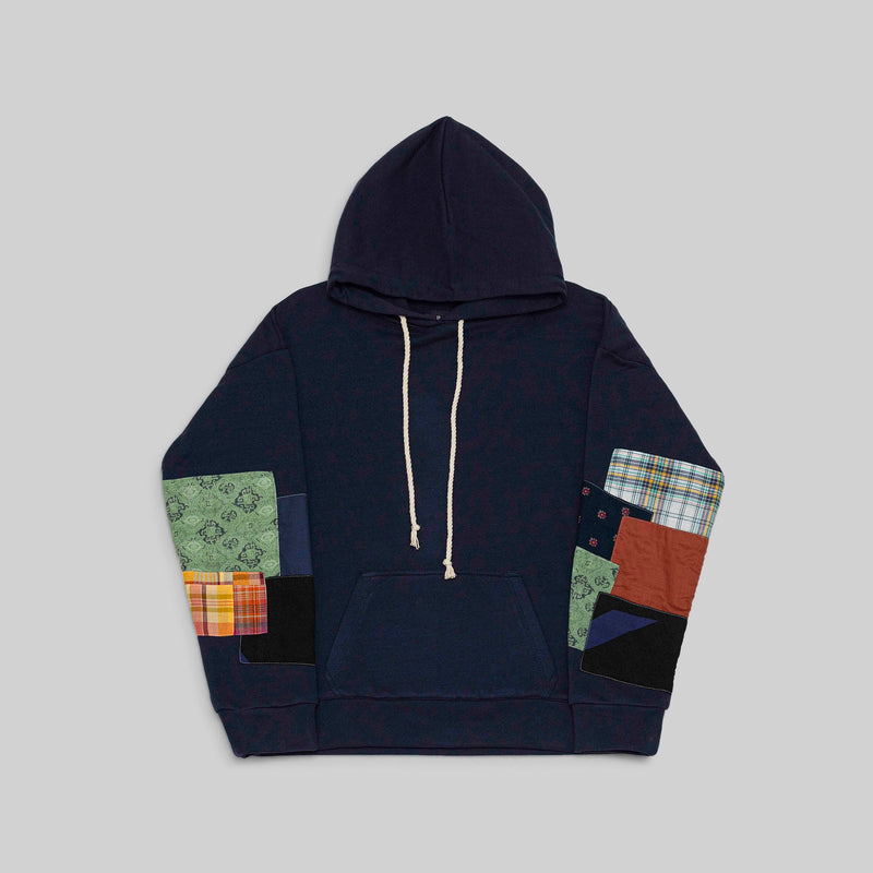 Navy Patchwork Hoodie - RES IPSA