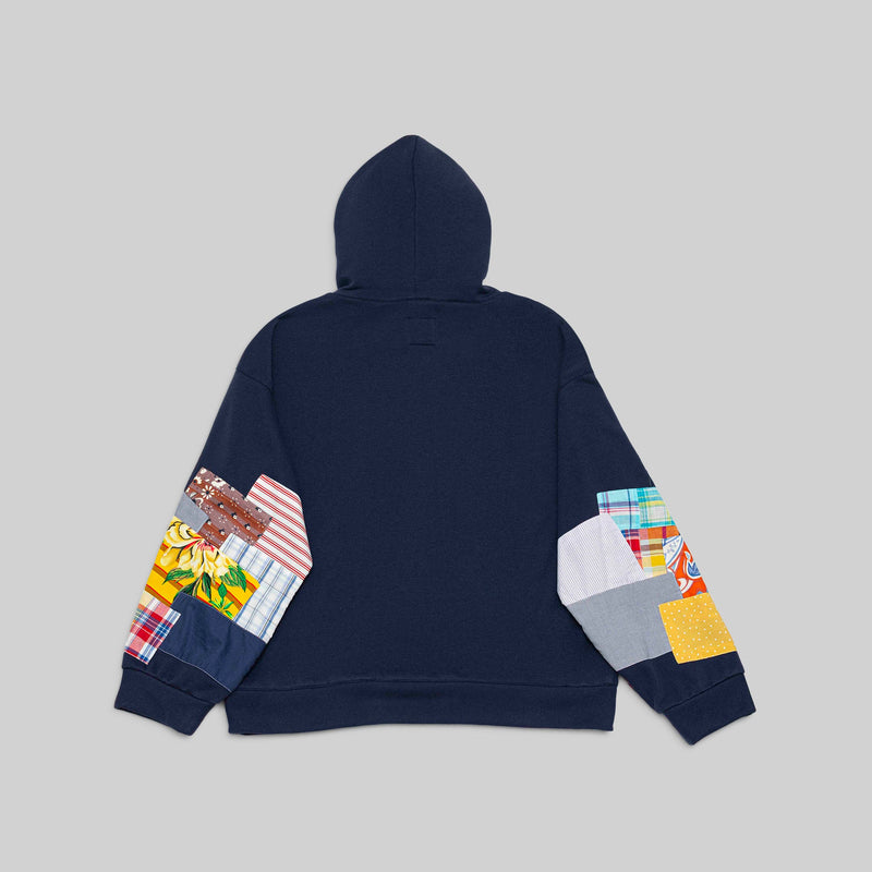 Navy Patchwork Hoodie - RES IPSA