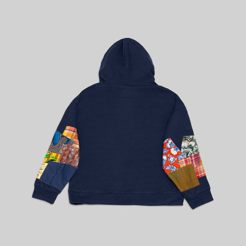 Navy Patchwork Hoodie - RES IPSA