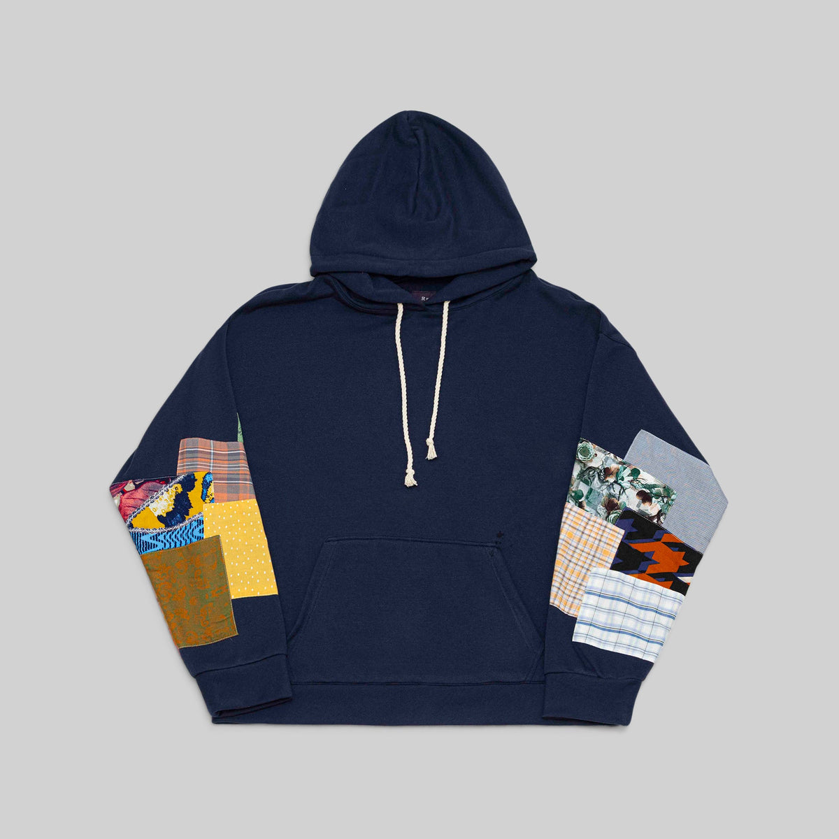 Navy Patchwork Hoodie - RES IPSA