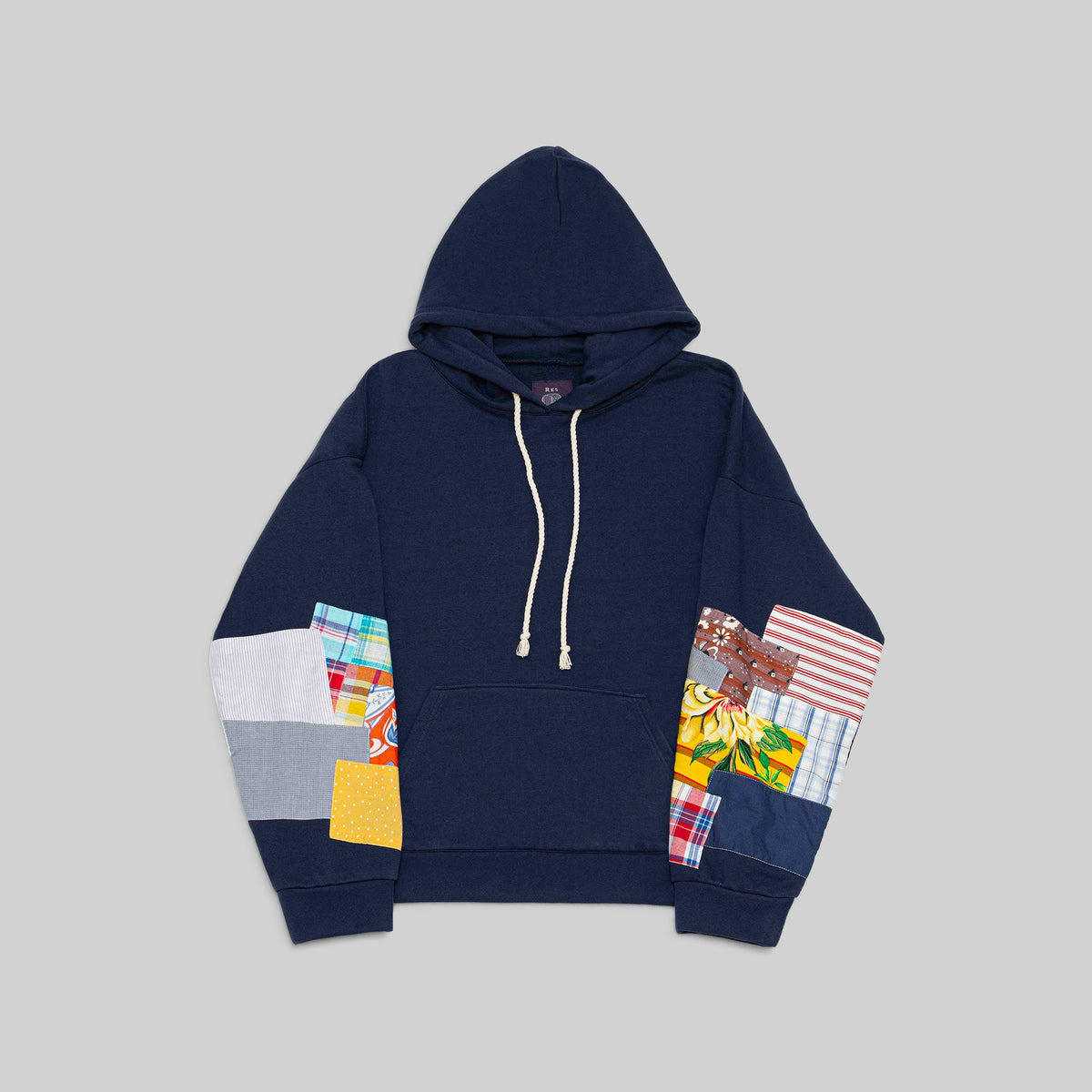 Navy Patchwork Hoodie - RES IPSA
