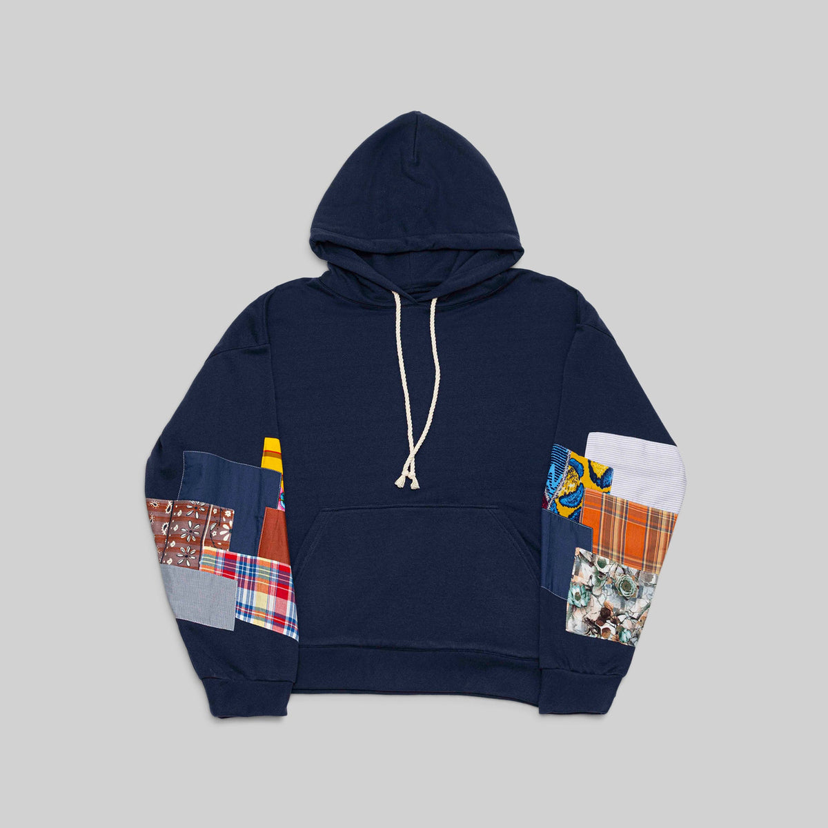 Navy Patchwork Hoodie - RES IPSA