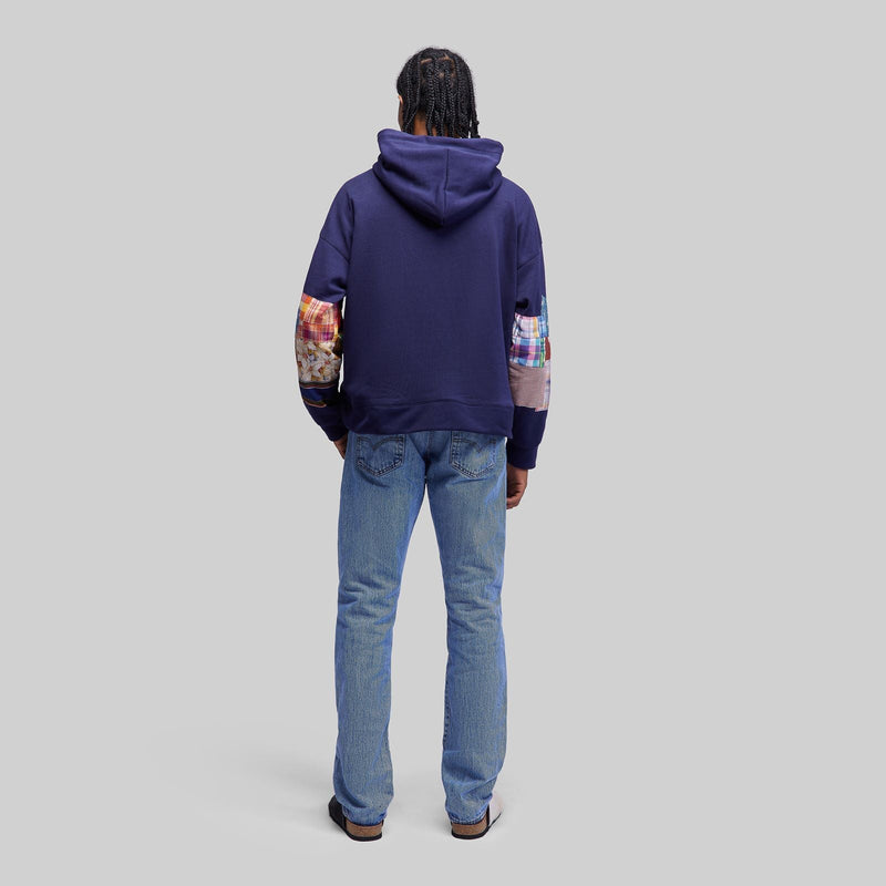 Navy Patchwork Hoodie - RES IPSA