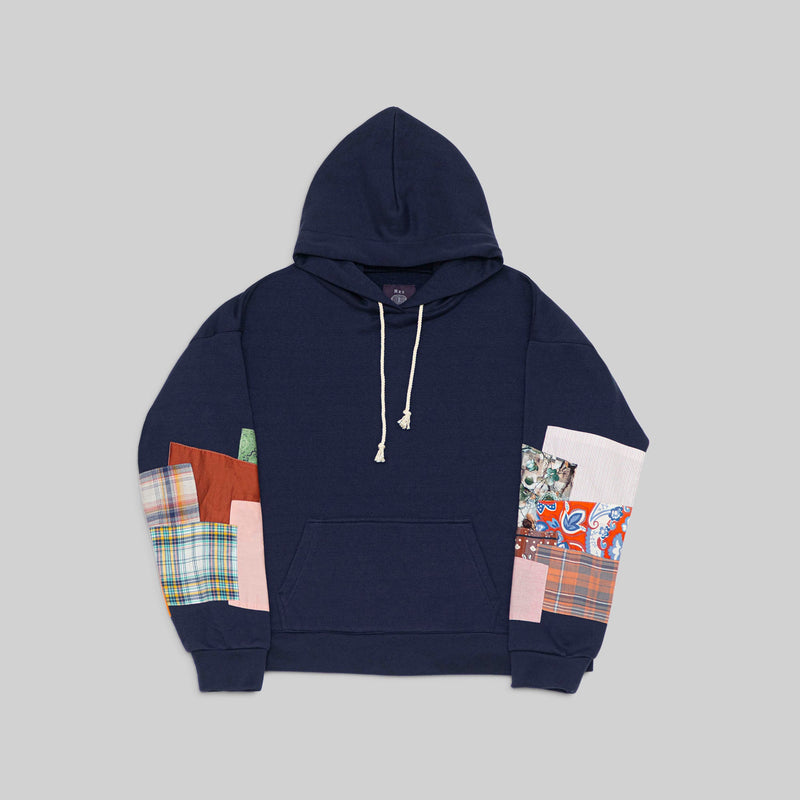 Navy Patchwork Hoodie - RES IPSA