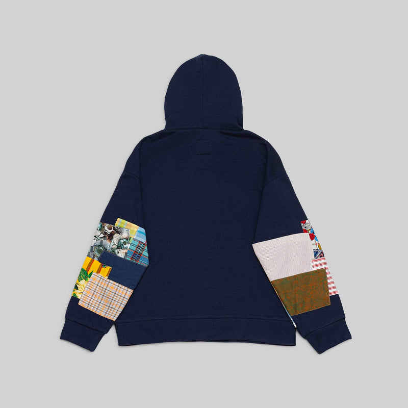 Navy Patchwork Hoodie - RES IPSA