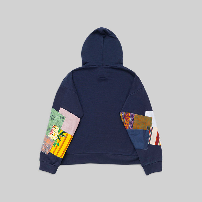 Navy Patchwork Hoodie - RES IPSA
