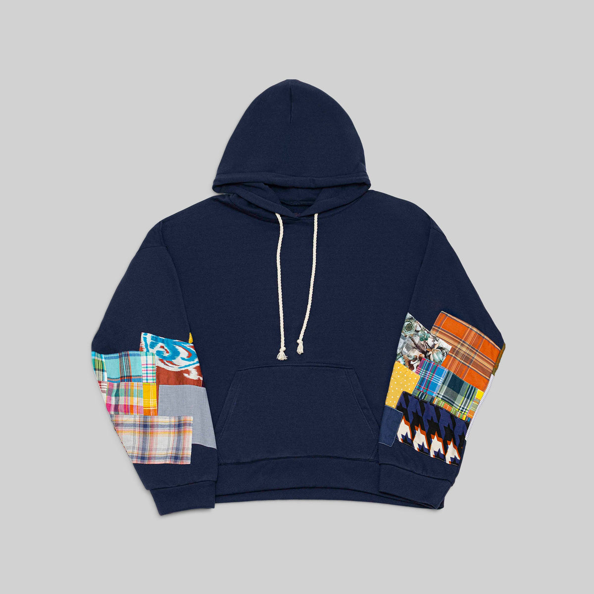 Navy Patchwork Hoodie - RES IPSA
