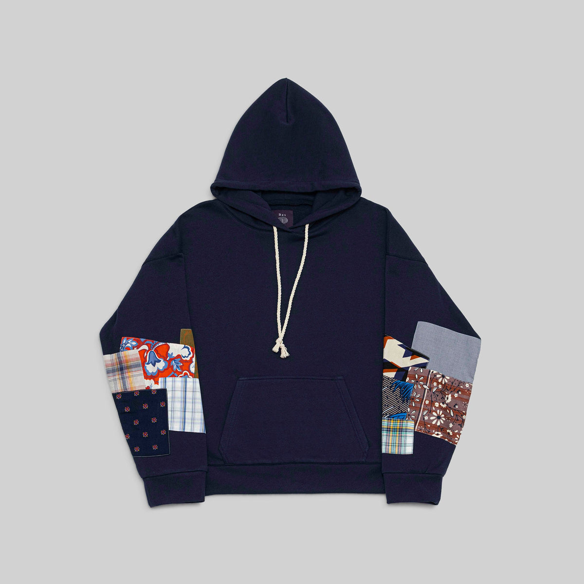 Navy Patchwork Hoodie - RES IPSA