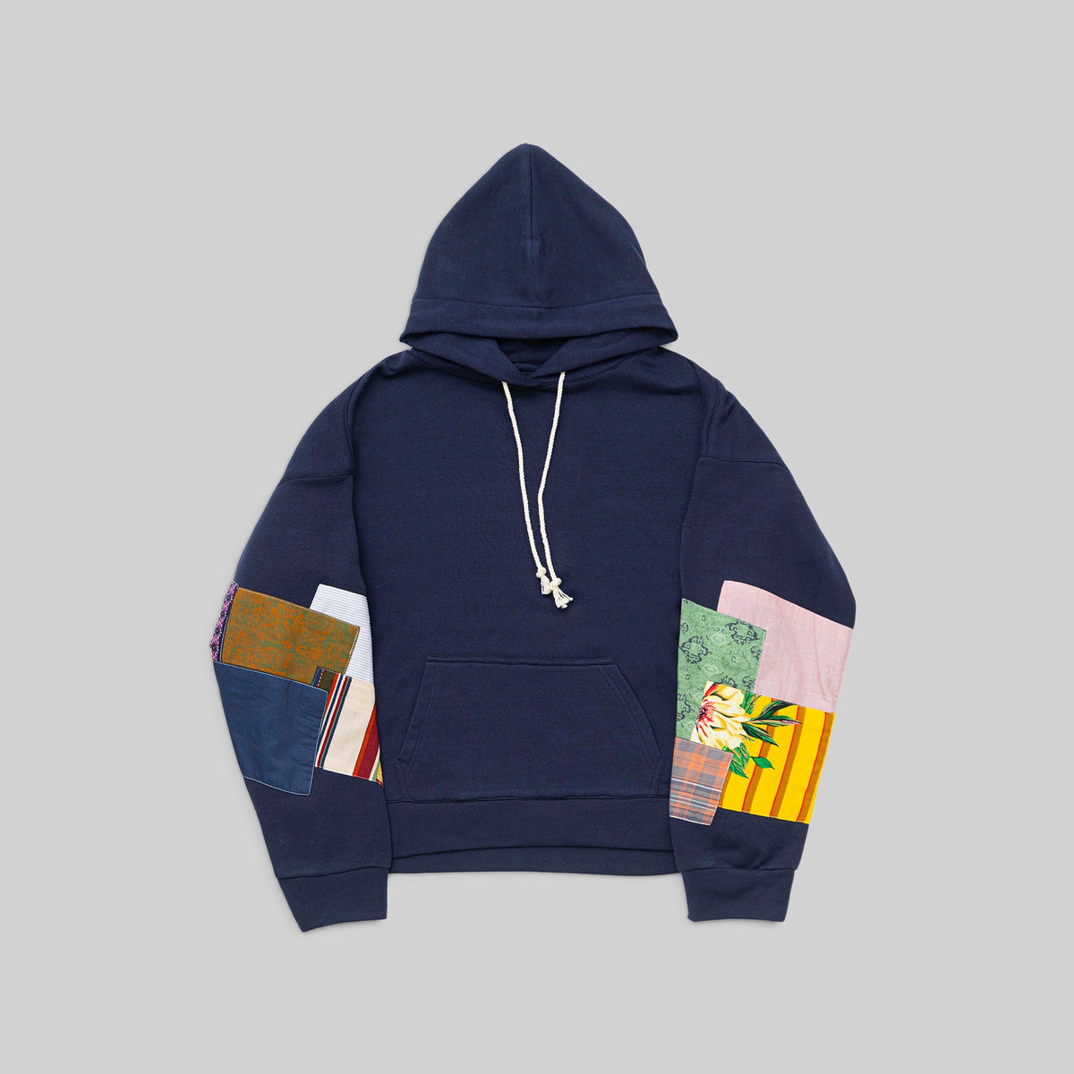 Navy Patchwork Hoodie - RES IPSA