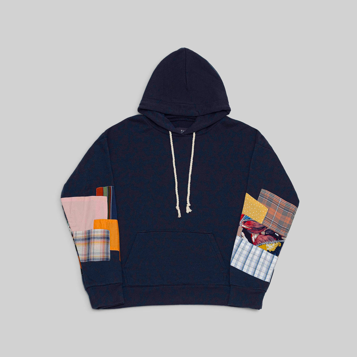 Navy Patchwork Hoodie - RES IPSA