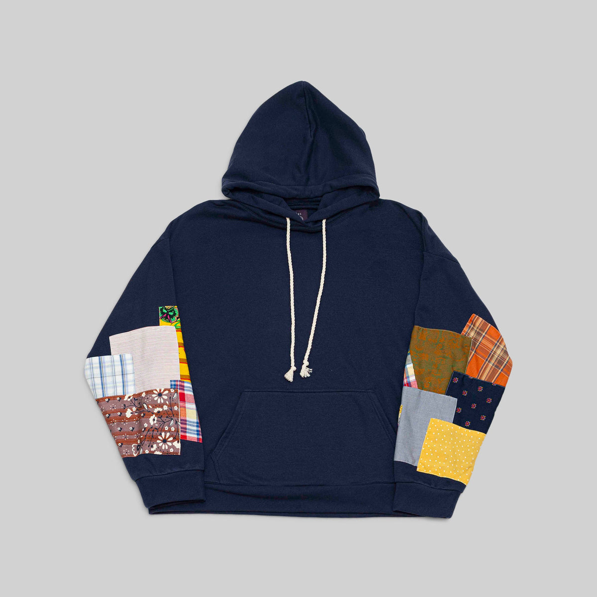 Navy Patchwork Hoodie - RES IPSA