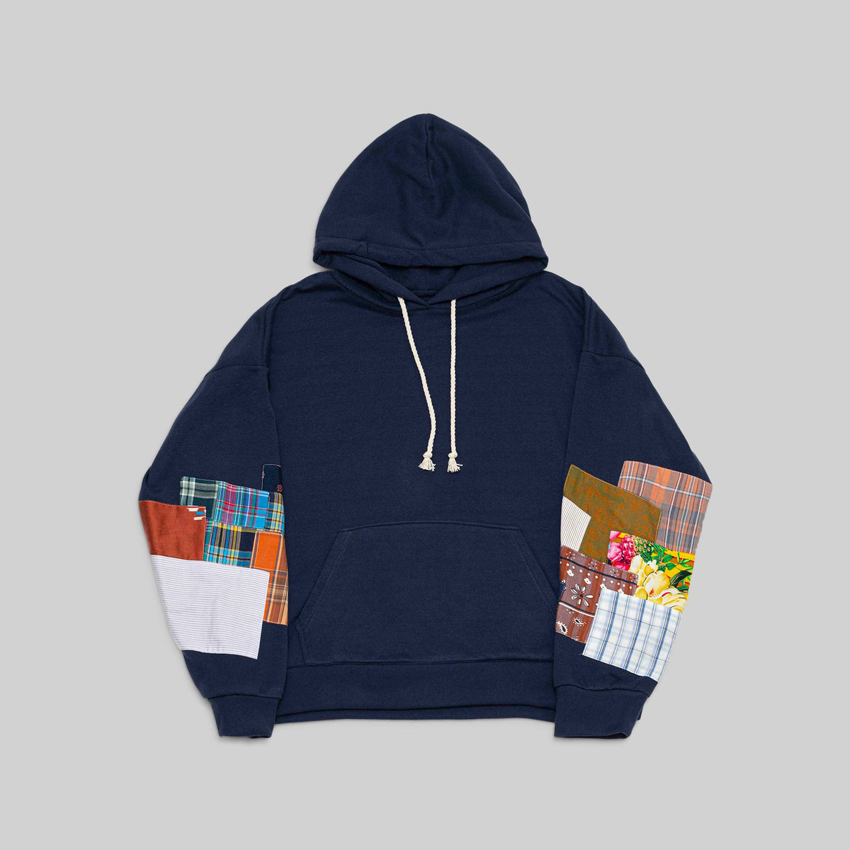 Navy Patchwork Hoodie - RES IPSA