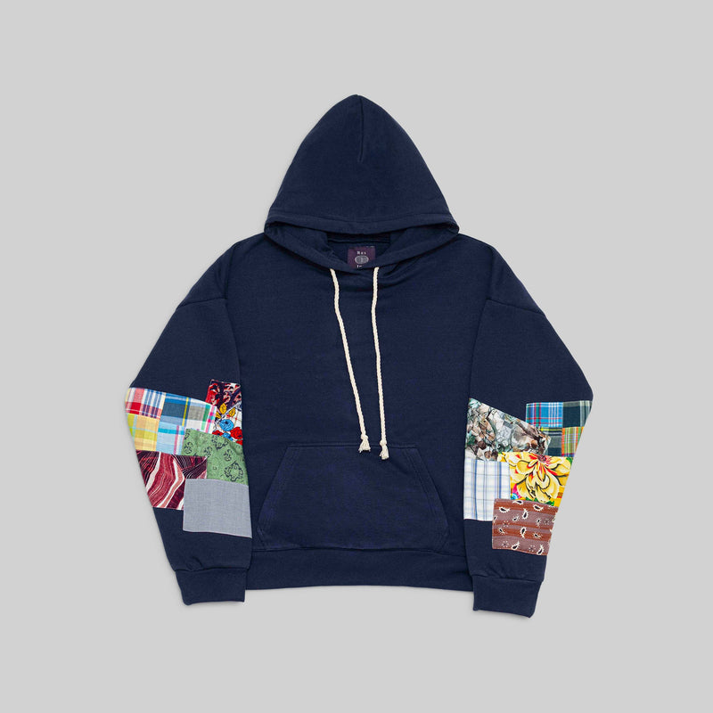 Navy Patchwork Hoodie - RES IPSA