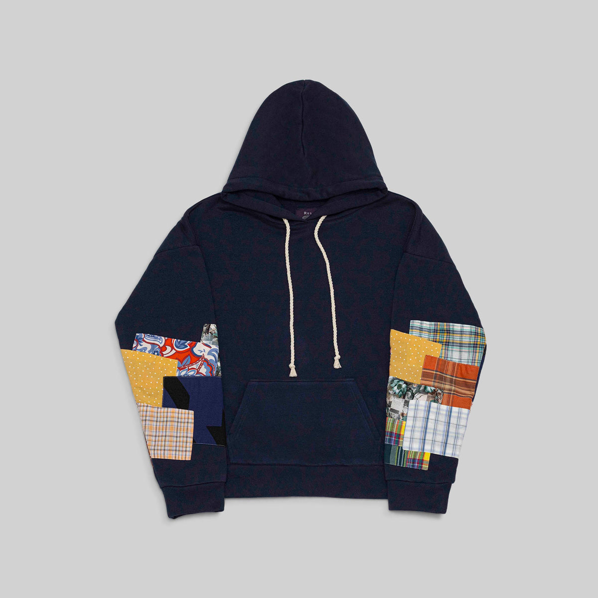 Navy Patchwork Hoodie - RES IPSA