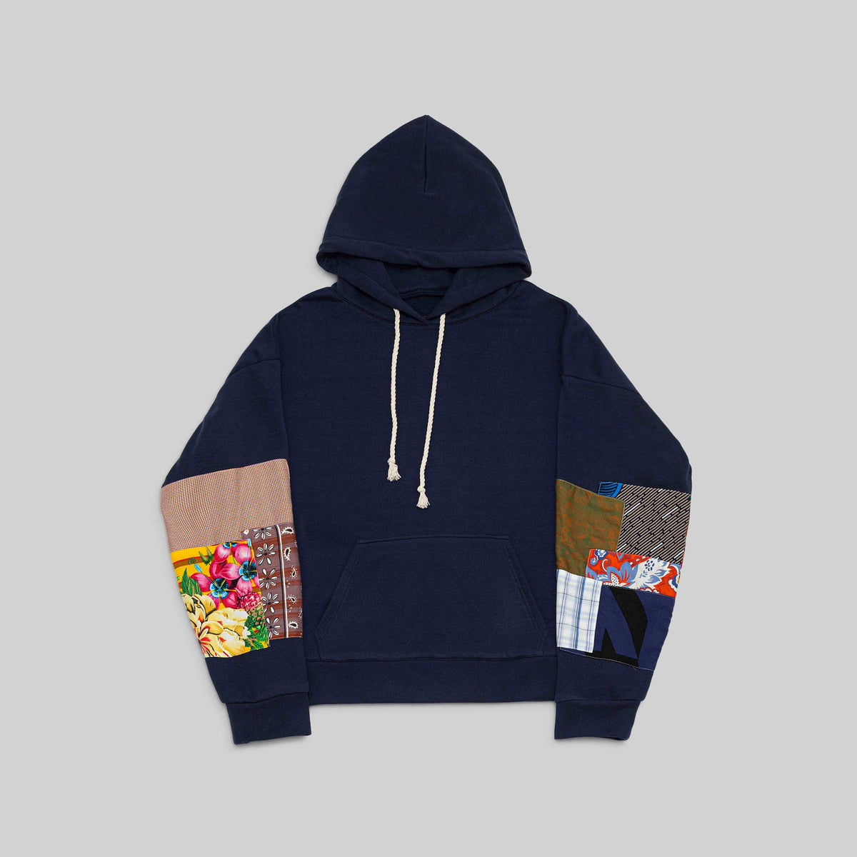 Navy Patchwork Hoodie - RES IPSA