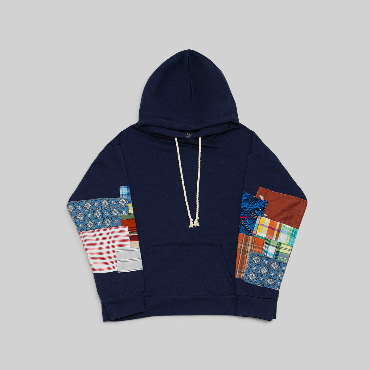 Navy Patchwork Hoodie - RES IPSA