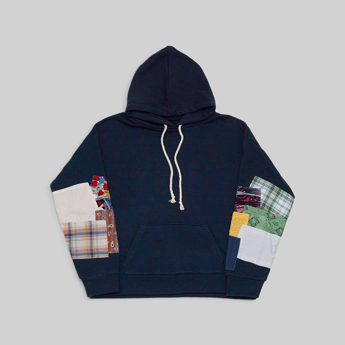 Navy Patchwork Hoodie - RES IPSA