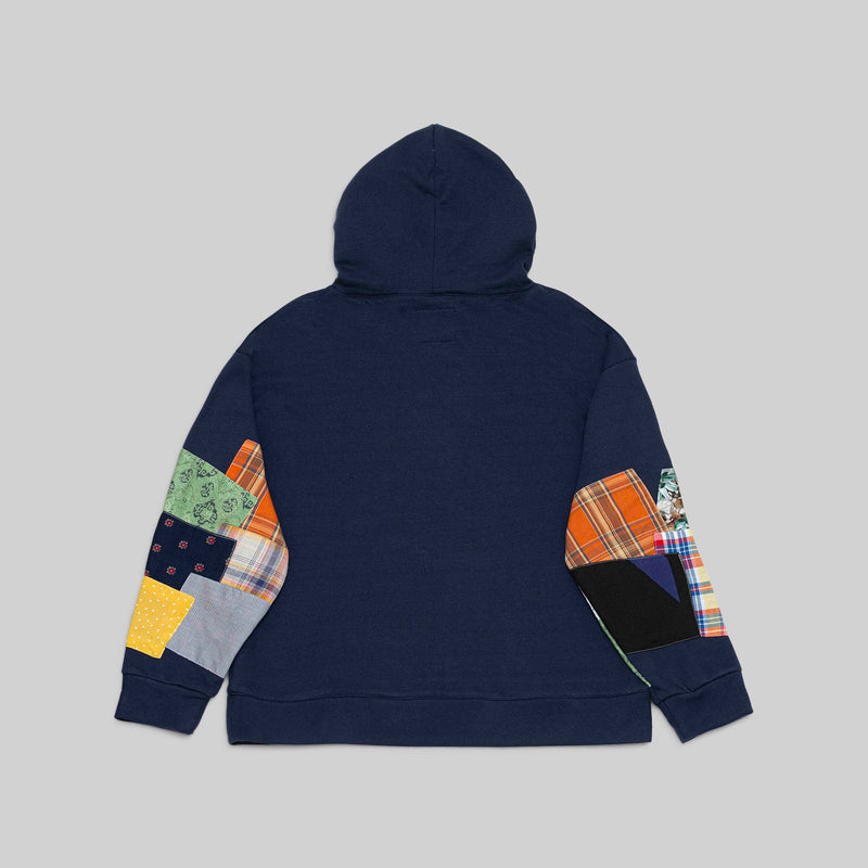 Navy Patchwork Hoodie - RES IPSA