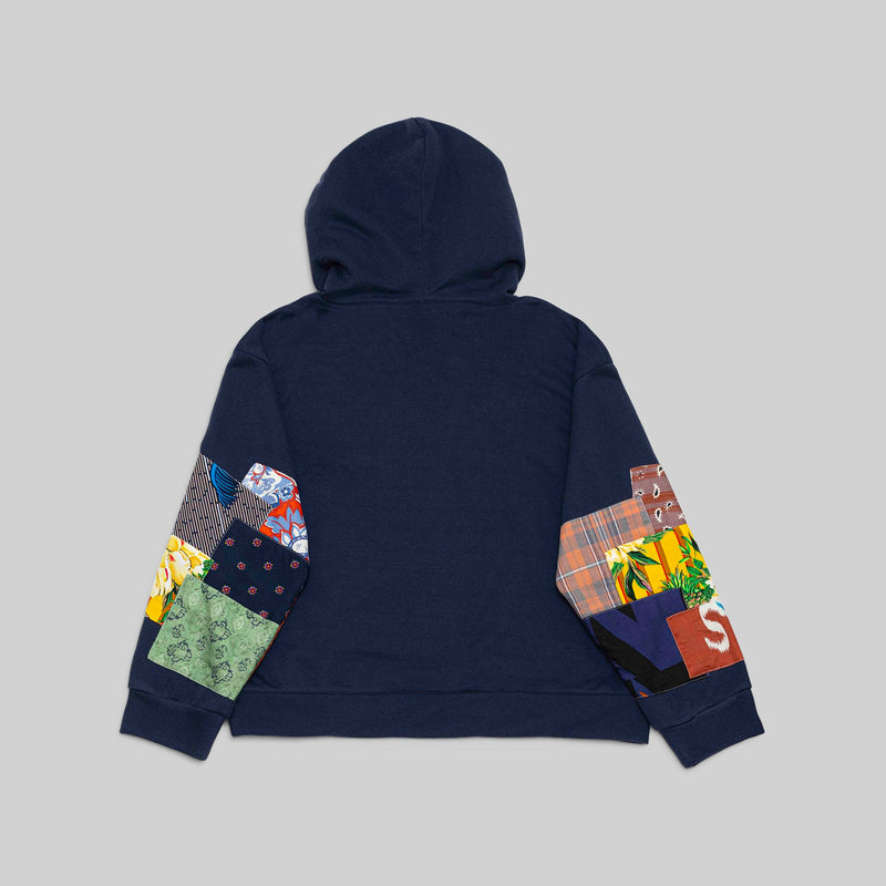 Navy Patchwork Hoodie - RES IPSA