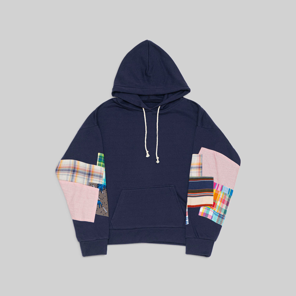 Navy Patchwork Hoodie - RES IPSA