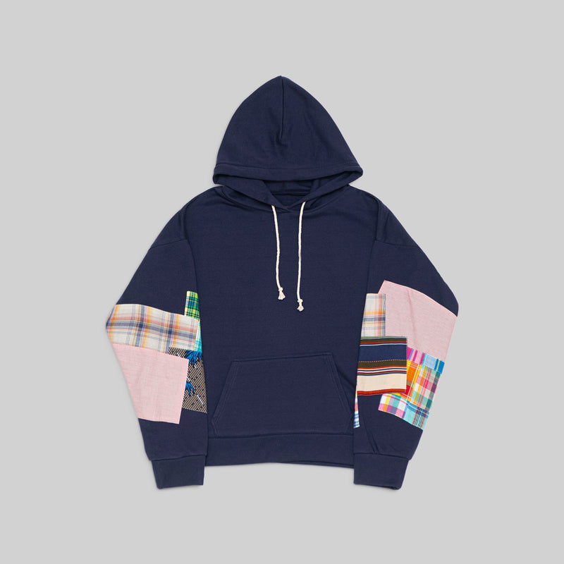 Navy Patchwork Hoodie - RES IPSA