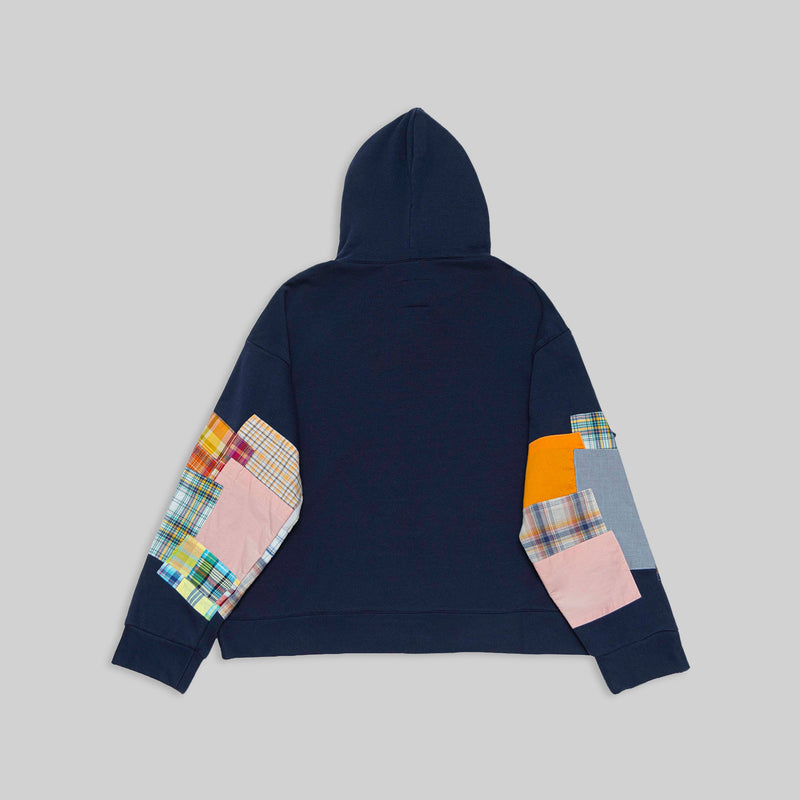 Navy Patchwork Hoodie - RES IPSA