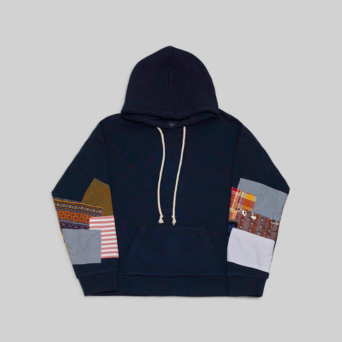 Navy Patchwork Hoodie - RES IPSA