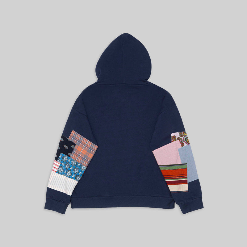 Navy Patchwork Hoodie - RES IPSA