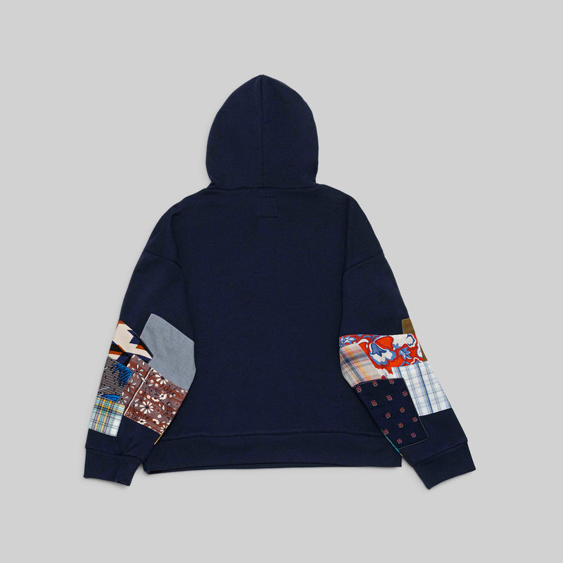 Navy Patchwork Hoodie - RES IPSA