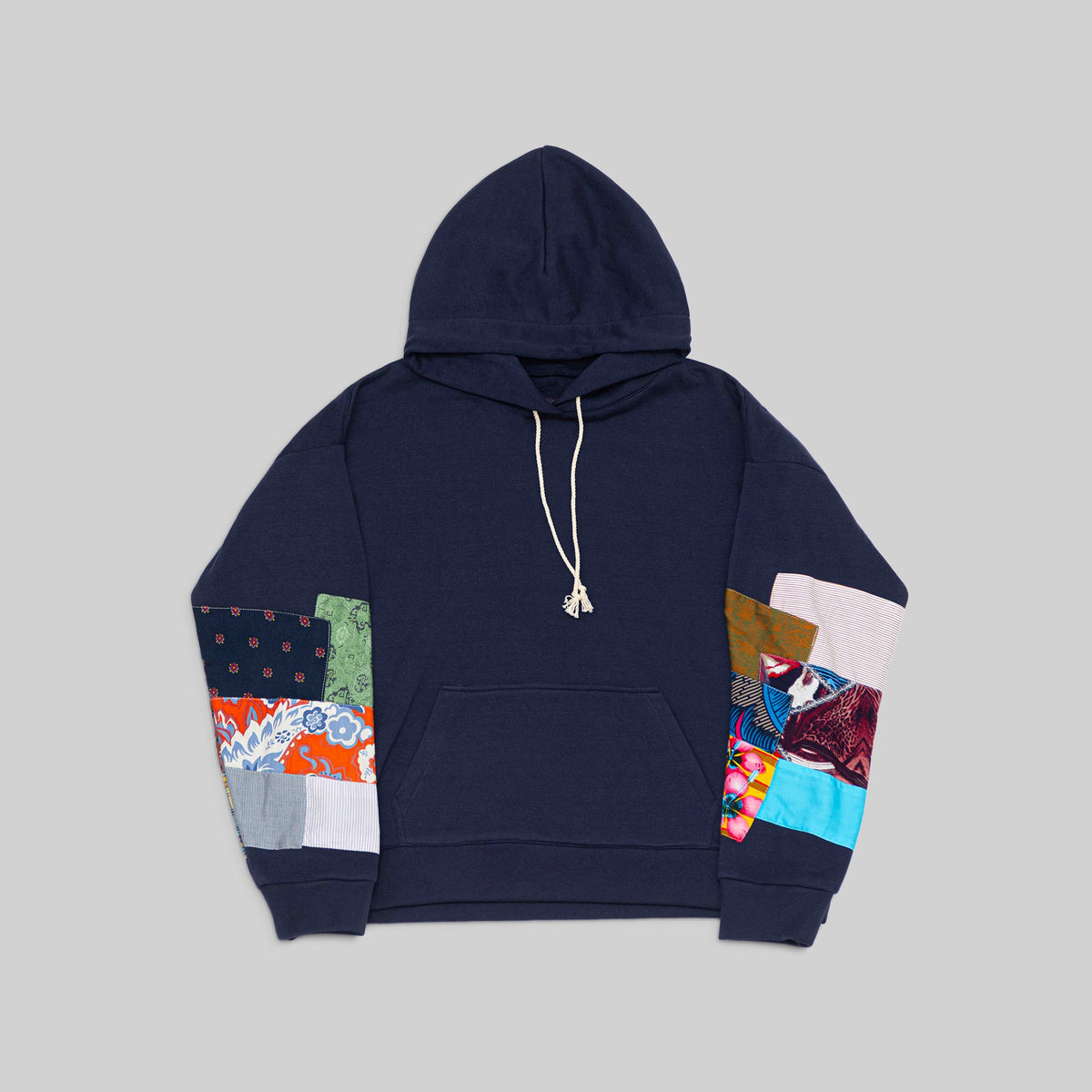 Navy Patchwork Hoodie - RES IPSA