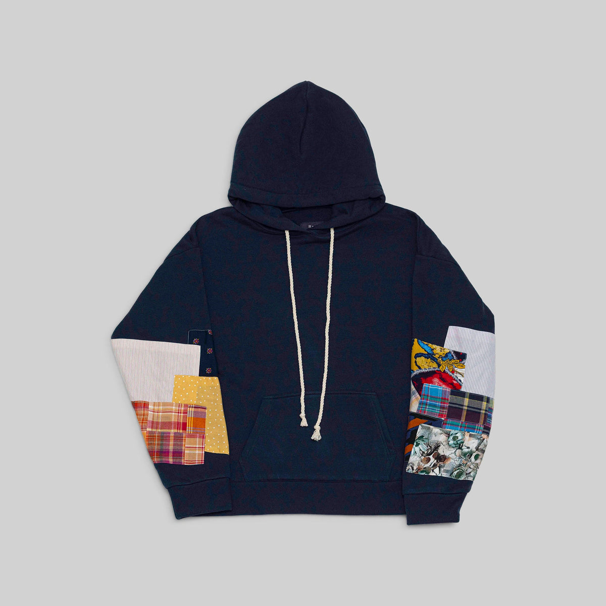 Navy Patchwork Hoodie - RES IPSA