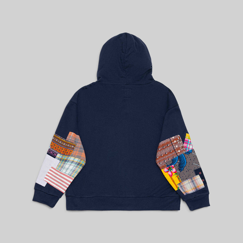 Navy Patchwork Hoodie - RES IPSA