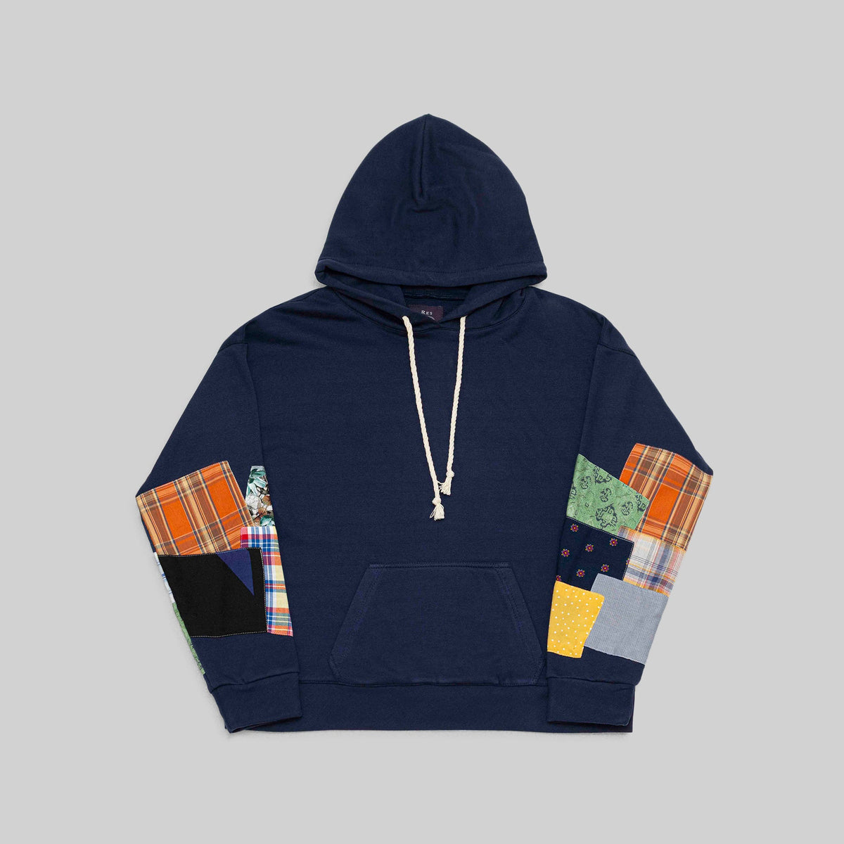 Navy Patchwork Hoodie - RES IPSA