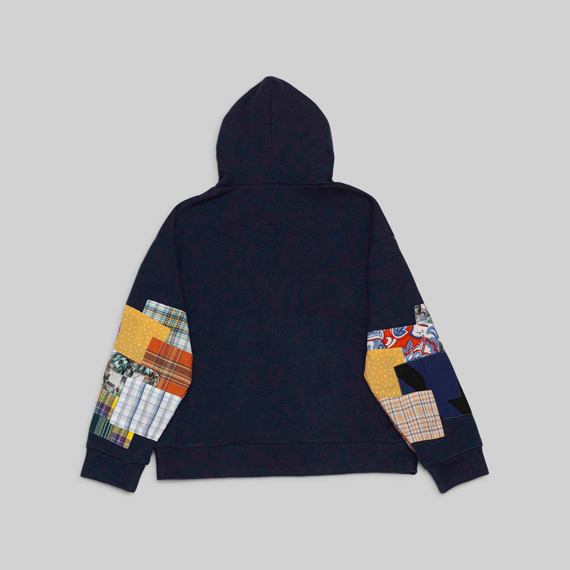 Navy Patchwork Hoodie - RES IPSA