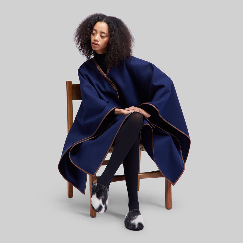 Navy Wool Cape - RES IPSA