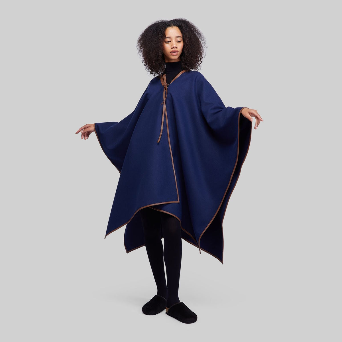 Navy Wool Cape - RES IPSA