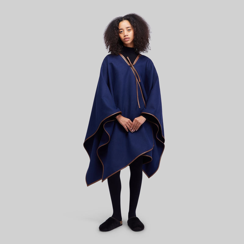 Navy Wool Cape - RES IPSA