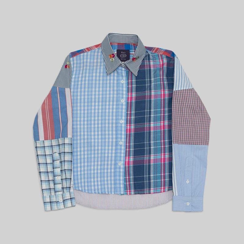 Patchwork Cropped Shirt - RES IPSA
