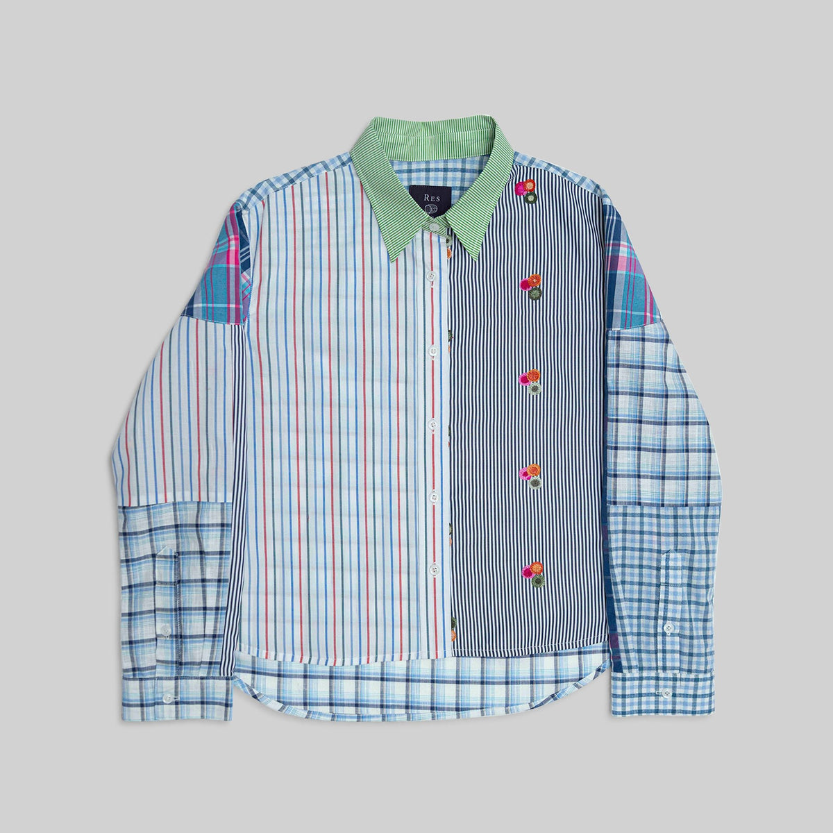 Patchwork Cropped Shirt - RES IPSA