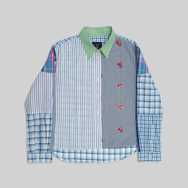 Patchwork Cropped Shirt - RES IPSA