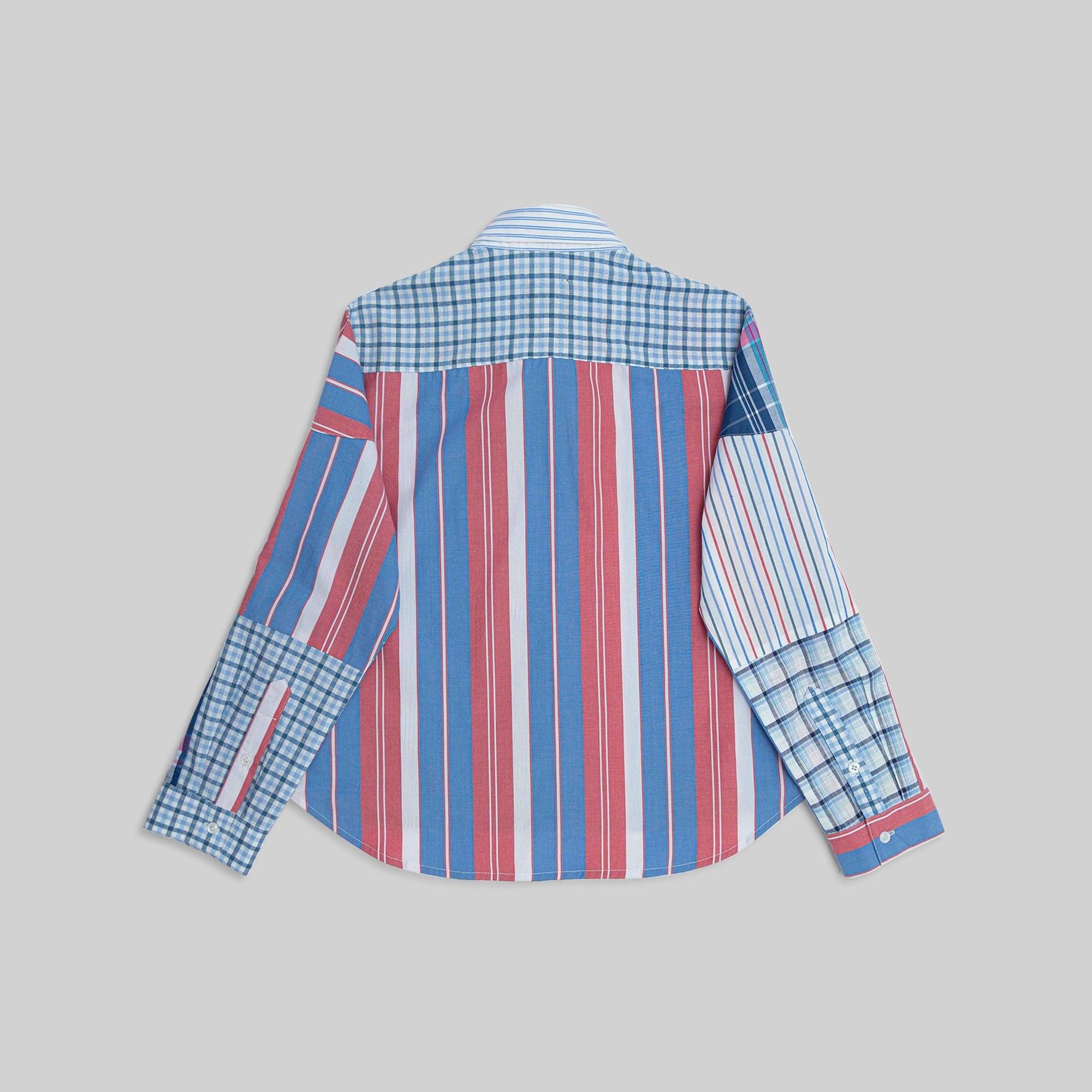 トップス todayfu lEmbroidery Patchwork Shirts Patchwork Cropped Shirt – RES IPSA