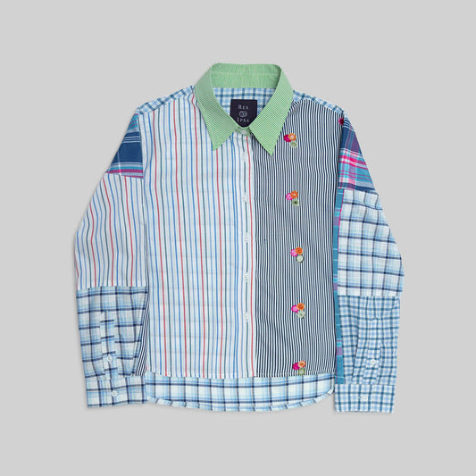 Patchwork Cropped Shirt - RES IPSA
