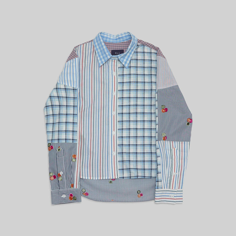 Patchwork Cropped Shirt - RES IPSA