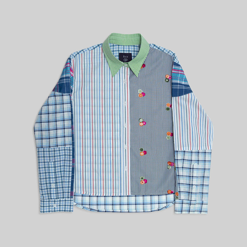 Patchwork Cropped Shirt - RES IPSA